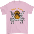 Born to Dive Octopus Scuba Diving Diver Mens T-Shirt Cotton Gildan Light Pink