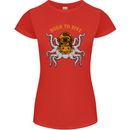 Born to Dive Octopus Scuba Diving Diver Womens Petite Cut T-Shirt Red