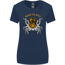 Born to Dive Octopus Scuba Diving Diver Womens Wider Cut T-Shirt Navy Blue