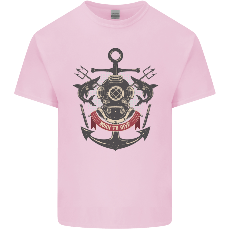 Born to Dive Scuba Diving Diver Kids T-Shirt Childrens Light Pink