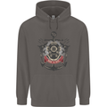 Born to Dive Scuba Diving Diver Mens 80% Cotton Hoodie Charcoal