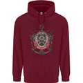 Born to Dive Scuba Diving Diver Mens 80% Cotton Hoodie Maroon