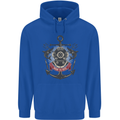 Born to Dive Scuba Diving Diver Mens 80% Cotton Hoodie Royal Blue