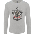 Born to Dive Scuba Diving Diver Mens Long Sleeve T-Shirt Sports Grey