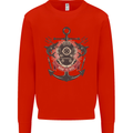 Born to Dive Scuba Diving Diver Mens Sweatshirt Jumper Bright Red