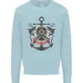 Born to Dive Scuba Diving Diver Mens Sweatshirt Jumper Light Blue