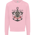 Born to Dive Scuba Diving Diver Mens Sweatshirt Jumper Light Pink