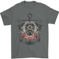 Born to Dive Scuba Diving Diver Mens T-Shirt Cotton Gildan Charcoal