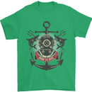 Born to Dive Scuba Diving Diver Mens T-Shirt Cotton Gildan Irish Green