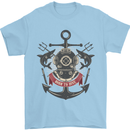 Born to Dive Scuba Diving Diver Mens T-Shirt Cotton Gildan Light Blue