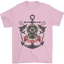 Born to Dive Scuba Diving Diver Mens T-Shirt Cotton Gildan Light Pink