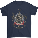 Born to Dive Scuba Diving Diver Mens T-Shirt Cotton Gildan Navy Blue