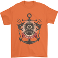 Born to Dive Scuba Diving Diver Mens T-Shirt Cotton Gildan Orange