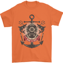 Born to Dive Scuba Diving Diver Mens T-Shirt Cotton Gildan Orange