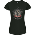 Born to Dive Scuba Diving Diver Womens Petite Cut T-Shirt Black