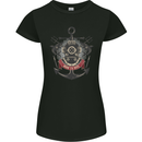 Born to Dive Scuba Diving Diver Womens Petite Cut T-Shirt Black