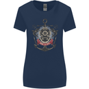Born to Dive Scuba Diving Diver Womens Wider Cut T-Shirt Navy Blue