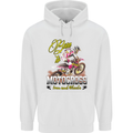 Born to Motocross Dirt Bike Mens Hoodie White