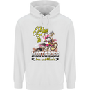 Born to Motocross Dirt Bike Mens Hoodie White
