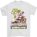 Born to Motocross Dirt Bike Mens T-Shirt Cotton Gildan White