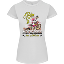Born to Motocross Dirt Bike Womens Petite Cut T-Shirt White