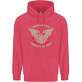 Born to Ride Biker Motorcycle Motorbike Childrens Kids Hoodie Heliconia