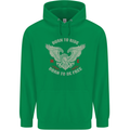 Born to Ride Biker Motorcycle Motorbike Childrens Kids Hoodie Irish Green