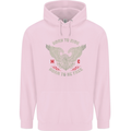 Born to Ride Biker Motorcycle Motorbike Childrens Kids Hoodie Light Pink