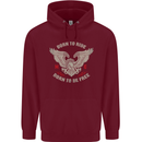 Born to Ride Biker Motorcycle Motorbike Childrens Kids Hoodie Maroon