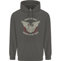 Born to Ride Biker Motorcycle Motorbike Childrens Kids Hoodie Storm Grey