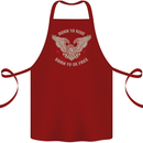 Born to Ride Biker Motorcycle Motorbike Cotton Apron 100% Organic Maroon