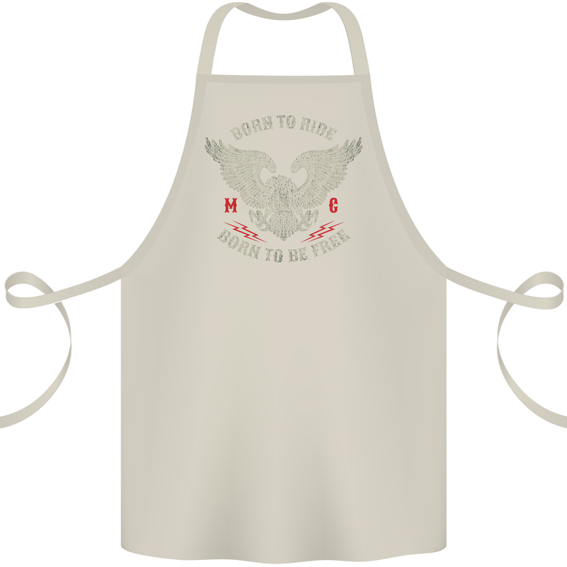 Born to Ride Biker Motorcycle Motorbike Cotton Apron 100% Organic Natural