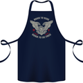 Born to Ride Biker Motorcycle Motorbike Cotton Apron 100% Organic Navy Blue