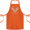 Born to Ride Biker Motorcycle Motorbike Cotton Apron 100% Organic Orange