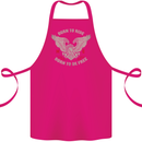 Born to Ride Biker Motorcycle Motorbike Cotton Apron 100% Organic Pink