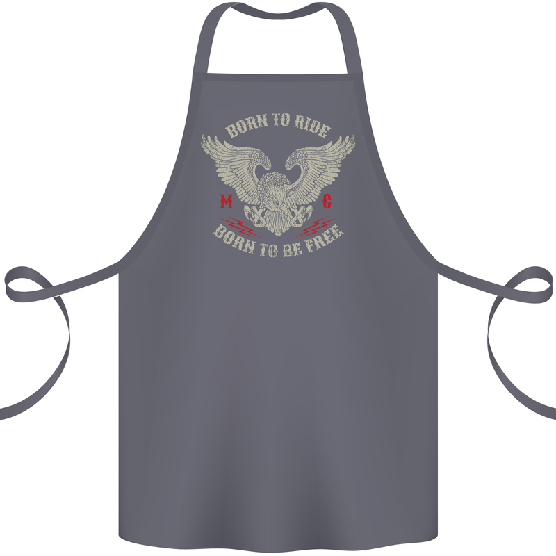 Born to Ride Biker Motorcycle Motorbike Cotton Apron 100% Organic Steel