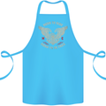Born to Ride Biker Motorcycle Motorbike Cotton Apron 100% Organic Turquoise
