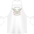 Born to Ride Biker Motorcycle Motorbike Cotton Apron 100% Organic White