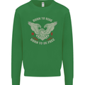 Born to Ride Biker Motorcycle Motorbike Kids Sweatshirt Jumper Irish Green