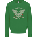 Born to Ride Biker Motorcycle Motorbike Kids Sweatshirt Jumper Irish Green