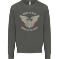 Born to Ride Biker Motorcycle Motorbike Kids Sweatshirt Jumper Storm Grey