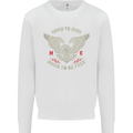 Born to Ride Biker Motorcycle Motorbike Kids Sweatshirt Jumper White