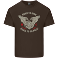Born to Ride Biker Motorcycle Motorbike Kids T-Shirt Childrens Chocolate