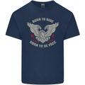 Born to Ride Biker Motorcycle Motorbike Kids T-Shirt Childrens Navy Blue