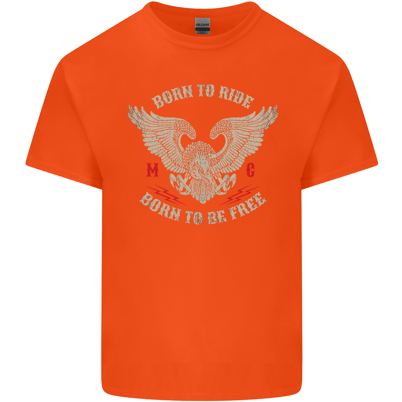 Born to Ride Biker Motorcycle Motorbike Kids T-Shirt Childrens Orange