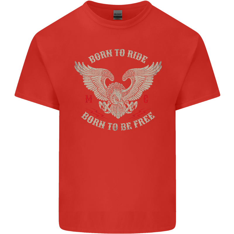 Born to Ride Biker Motorcycle Motorbike Kids T-Shirt Childrens Red