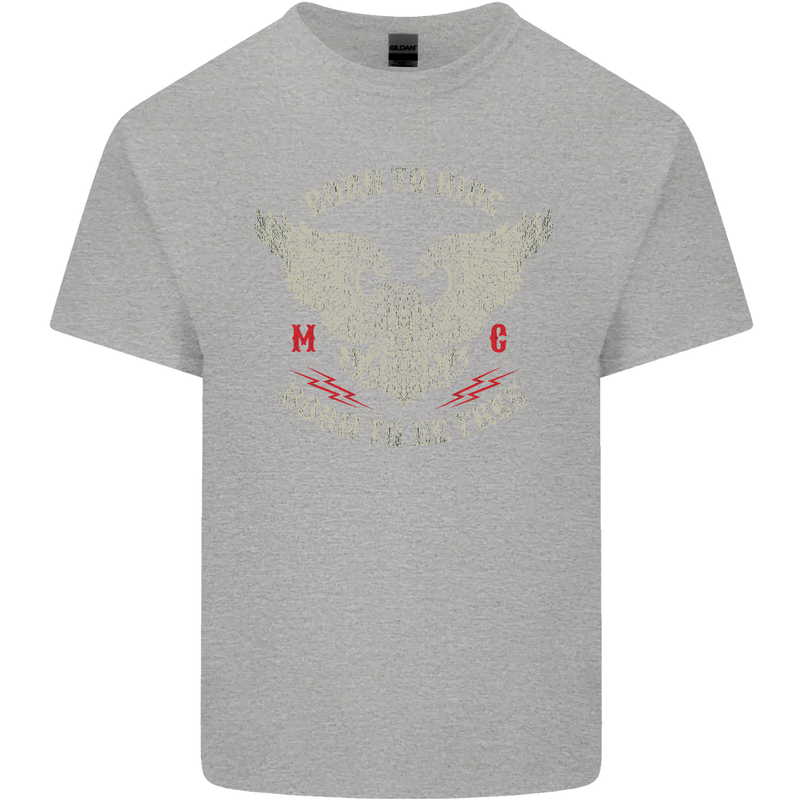 Born to Ride Biker Motorcycle Motorbike Kids T-Shirt Childrens Sports Grey