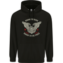 Born to Ride Biker Motorcycle Motorbike Mens 80% Cotton Hoodie Black