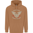 Born to Ride Biker Motorcycle Motorbike Mens 80% Cotton Hoodie Caramel Latte