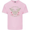 Born to Ride Biker Motorcycle Motorbike Mens Cotton T-Shirt Tee Top Light Pink